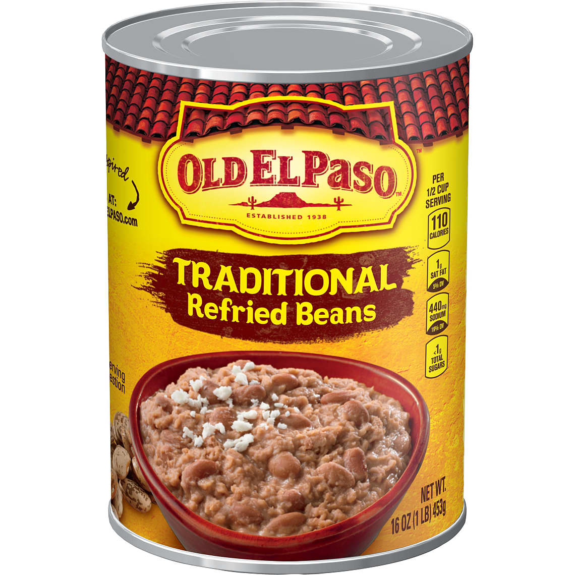 Old El Paso Traditional Refried Beans 16 oz